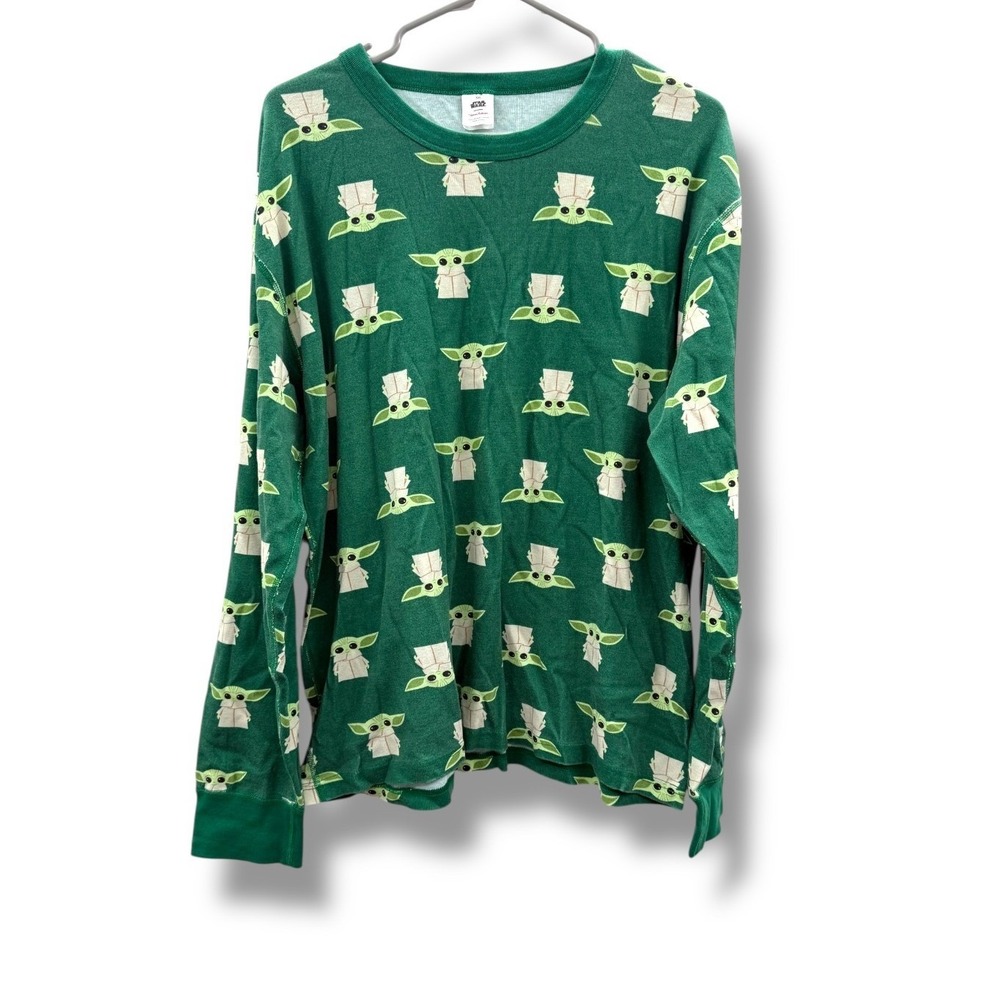 Hanna Andersson Star Wars Pajama Top Women's XXL Grogu‎ Long John Sleepwear